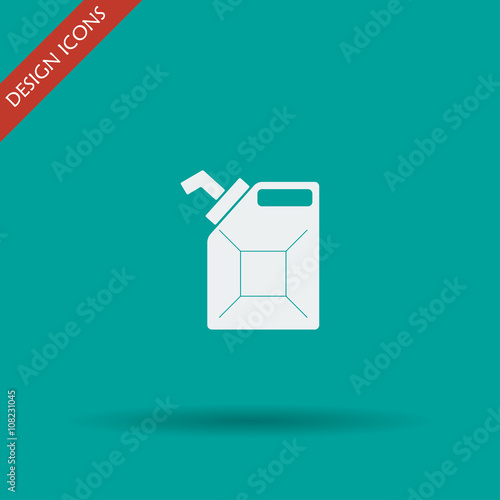 Jerrycan oil vector icon