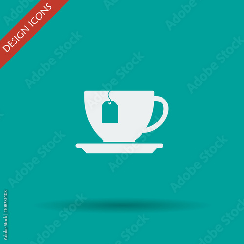 cup with tea bag icon