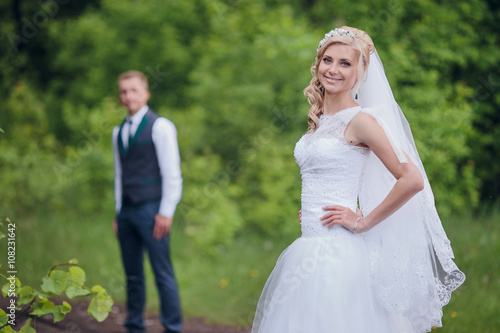 Happy bride and groom on their wedding © Ryzhkov Oleksandr