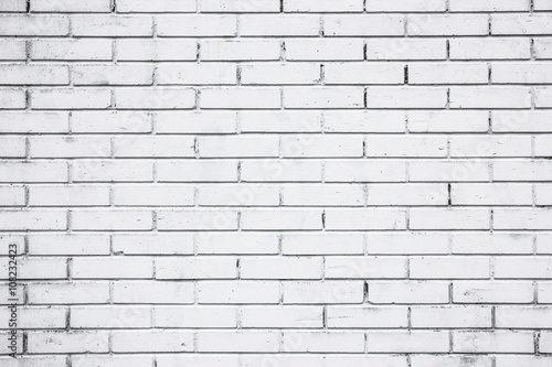 White grunge brick wall background.