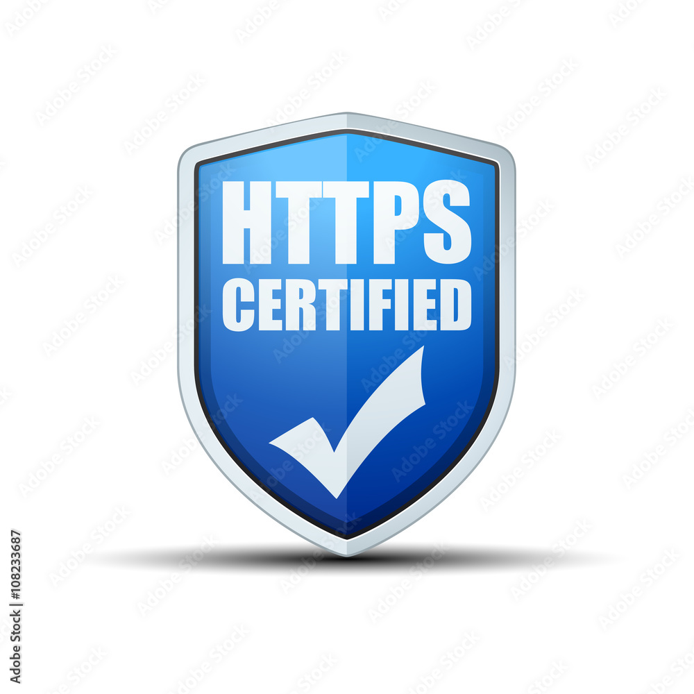 HTTPS Certified shield sign HTTPS Certified shield sign
