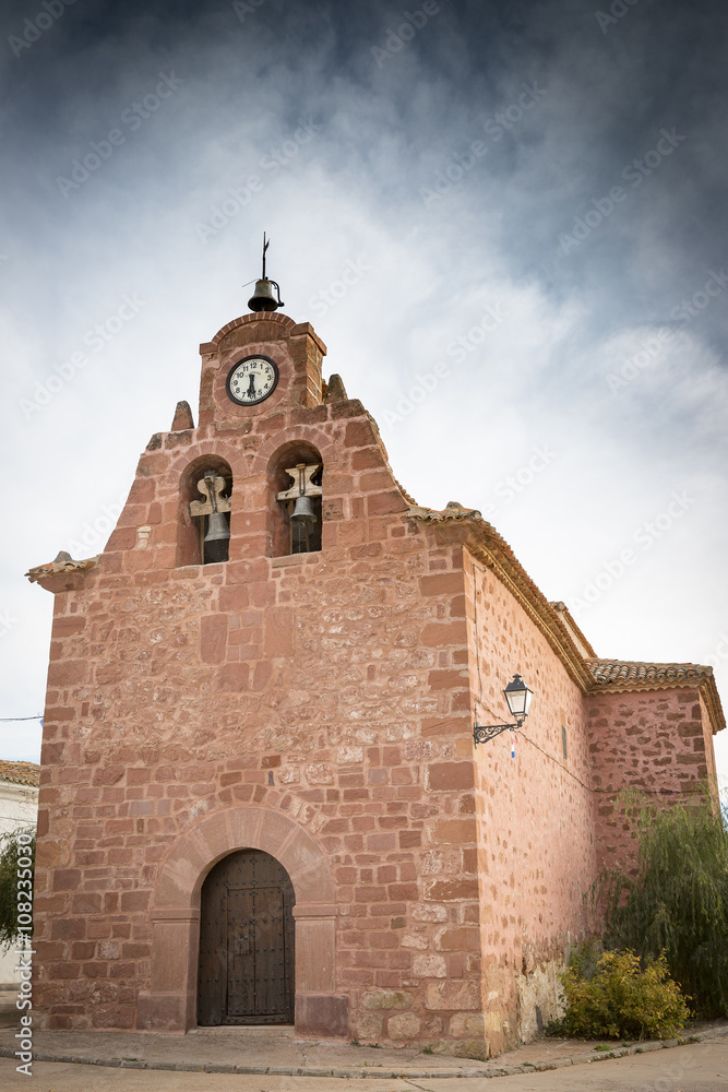 San Juan Bautista parish church in Chequilla, Guadalajara, Spain