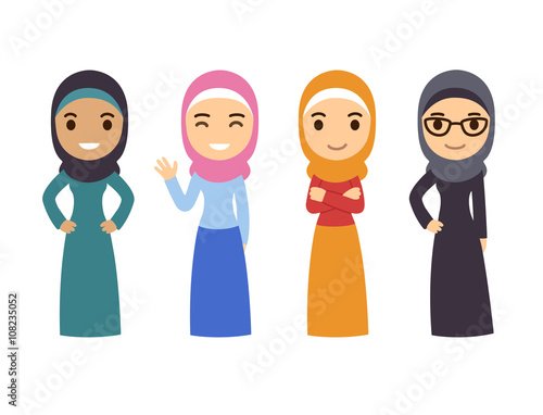 Arab Muslim women set