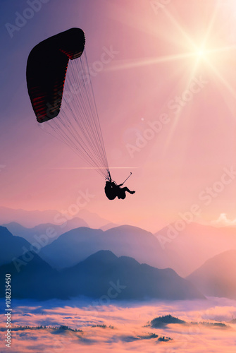 Paraglide flying