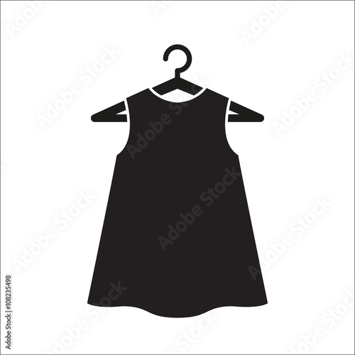Black little dress on hanger 
