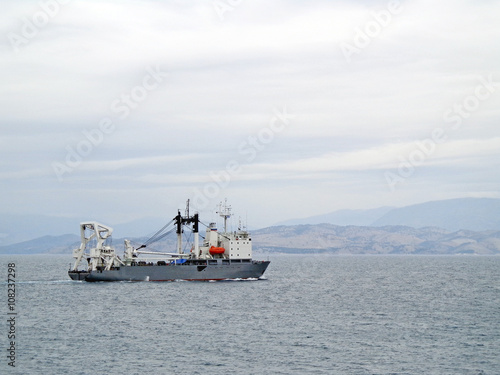 Research vessel in the sea © Leoco