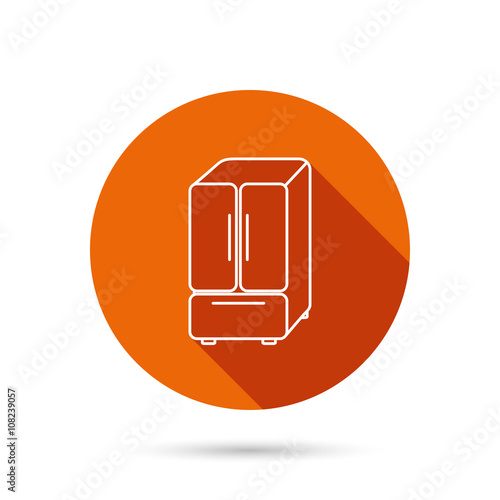 American fridge icon. Refrigerator sign.