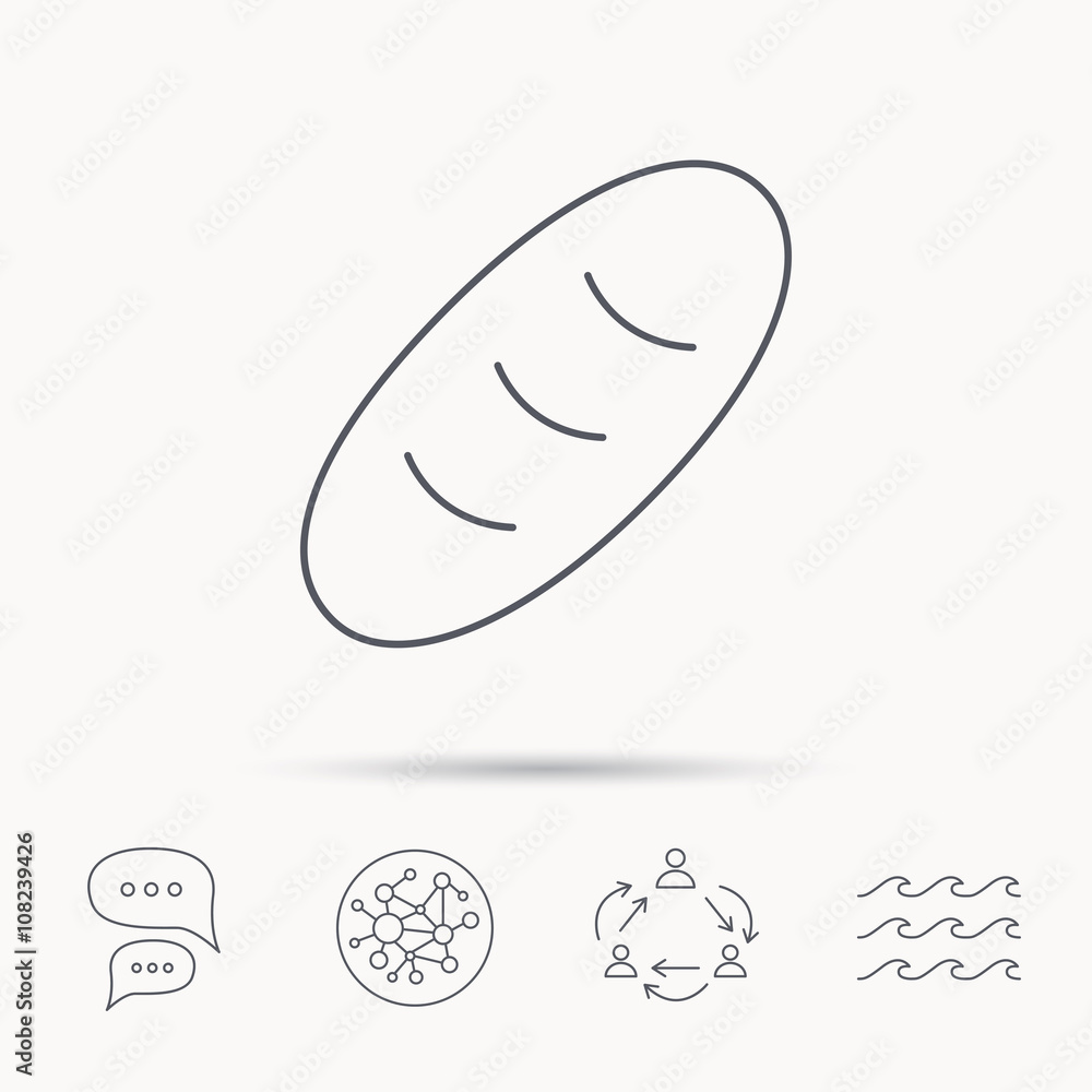 Bread icon. Natural food sign. Bread icon. Natural food sign.