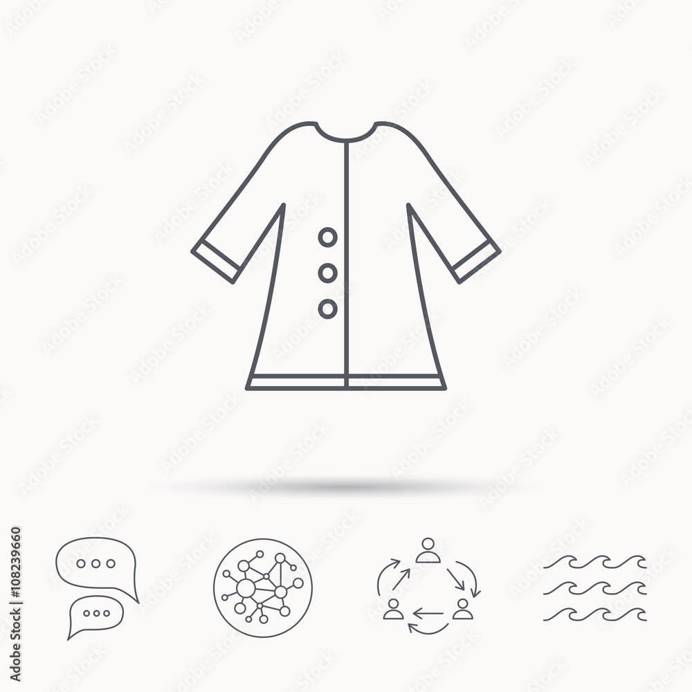 Cloak icon. Protection jacket outerwear sign. Cloak icon. Protection jacket outerwear sign.