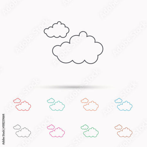 Cloudy icon. Overcast weather sign.