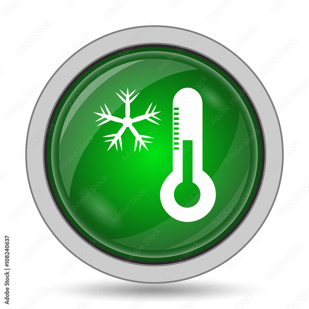 Snowflake with thermometer icon Snowflake with thermometer icon