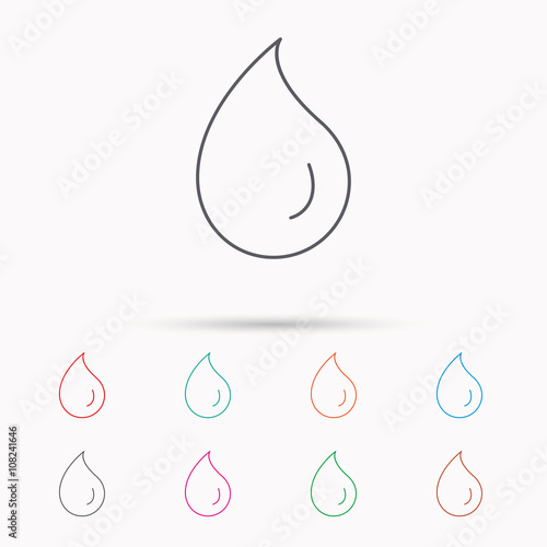 Water drop icon. Liquid sign.