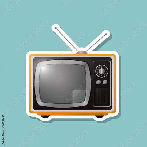 Television icon design, vector illustration