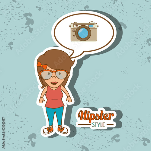 hipster style  design 