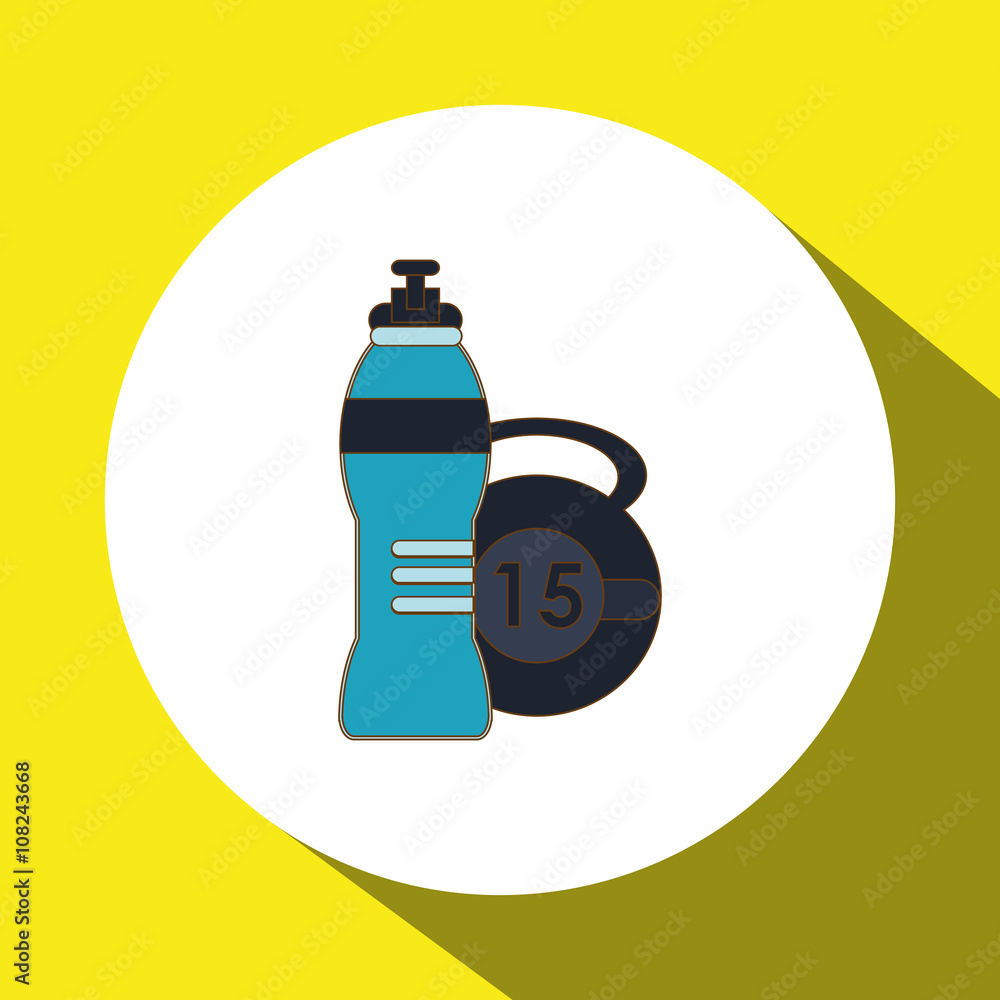Gym and weights icon design , vector illustration Gym and weights icon design , vector illustration
