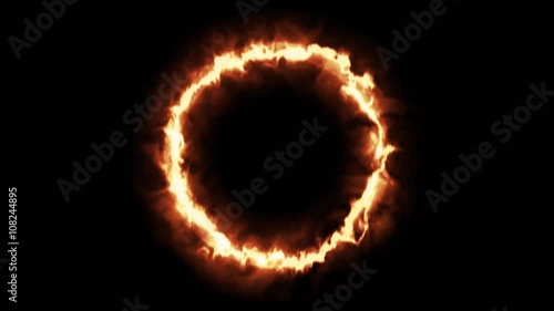 fire ring flame circle 4k animation