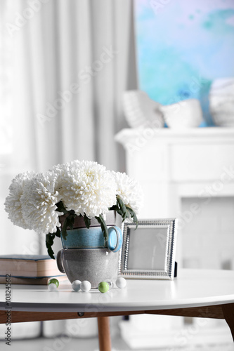 Beautiful flowers in vase o...