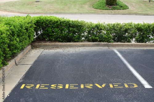 Canvas Print Reserved Parking Spot