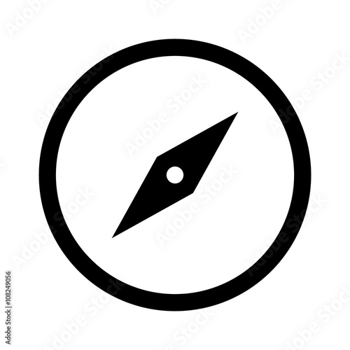 Discovery compass or navigational compass line art icon for apps and website