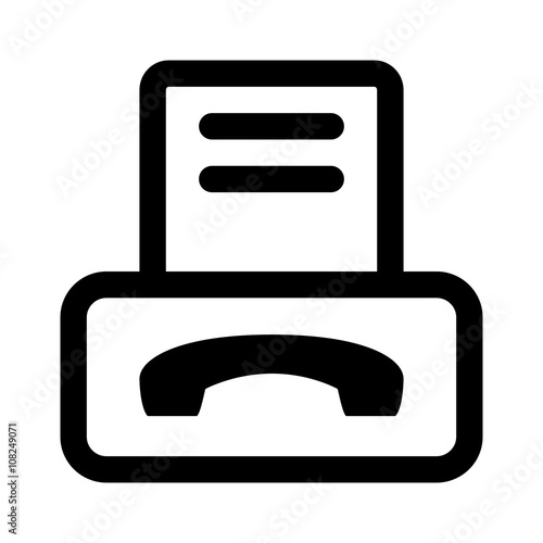 Fax machine flat icon for apps and websites photo