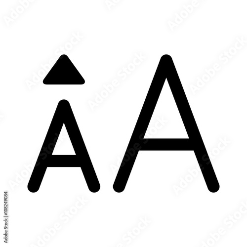 Increase font / typeface size line art icon for apps and websites