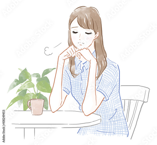 落ち込む女性 Stock イラスト Adobe Stock