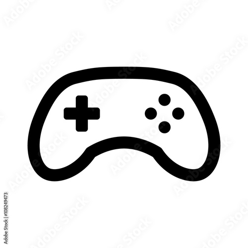 Videogame / video game controller or gamepad line art icon for apps and websites