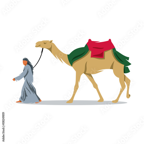 Cameleer. Vector Illustration.