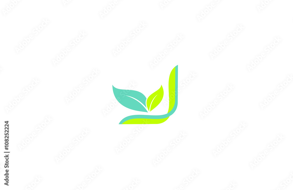 eco green leaf logo