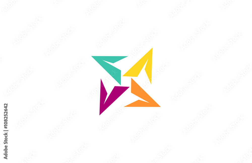 circle star triangle colorful logo circle star triangle colorful logo
