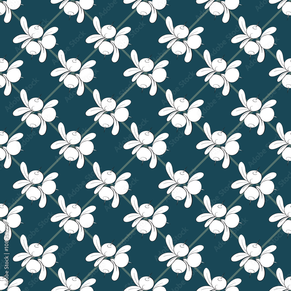 Fototapeta premium seamless pattern with blueberries