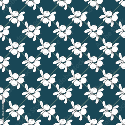 seamless pattern with blueberries