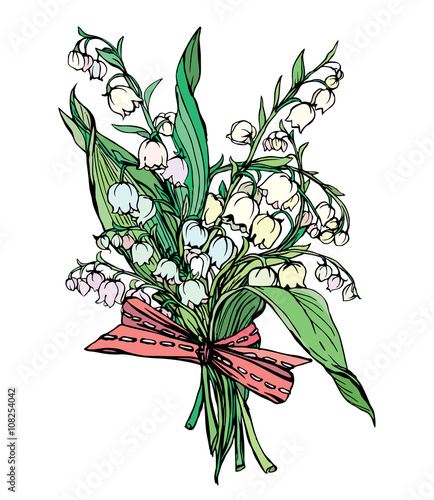 Lily of the valley - vintage engraved illustration of spring flo