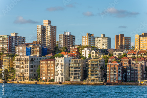 City coastline, Kirribilli surburb of Sydney Australia, copy spa photo