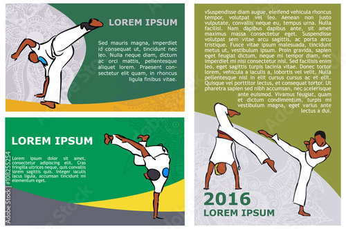 vector capoeira flyer template