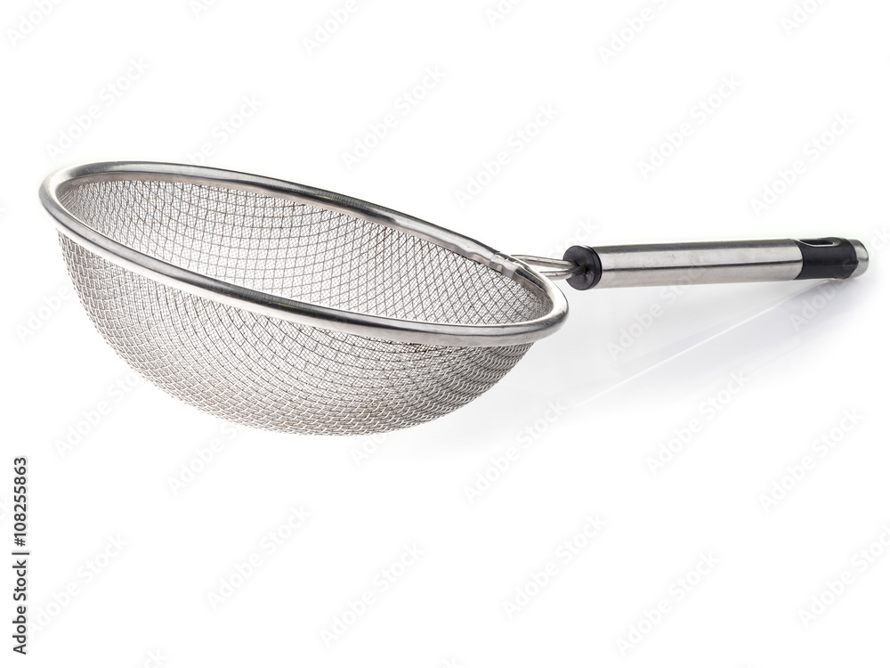 kitchen mesh sieve isolated on white background kitchen mesh sieve isolated on white background