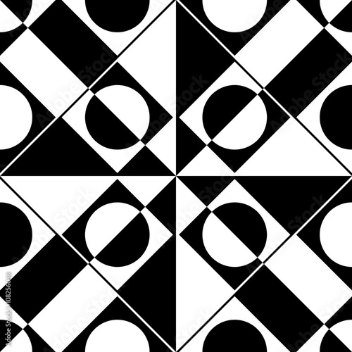 Seamless Square and Circle Pattern