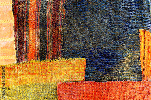 Fabric collage background