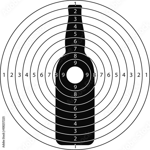 shooting target bottle