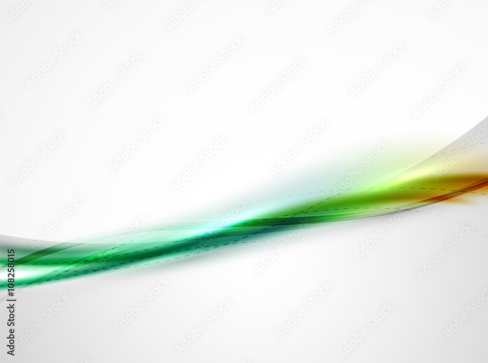 Rainbow color glossy silk elegant wave