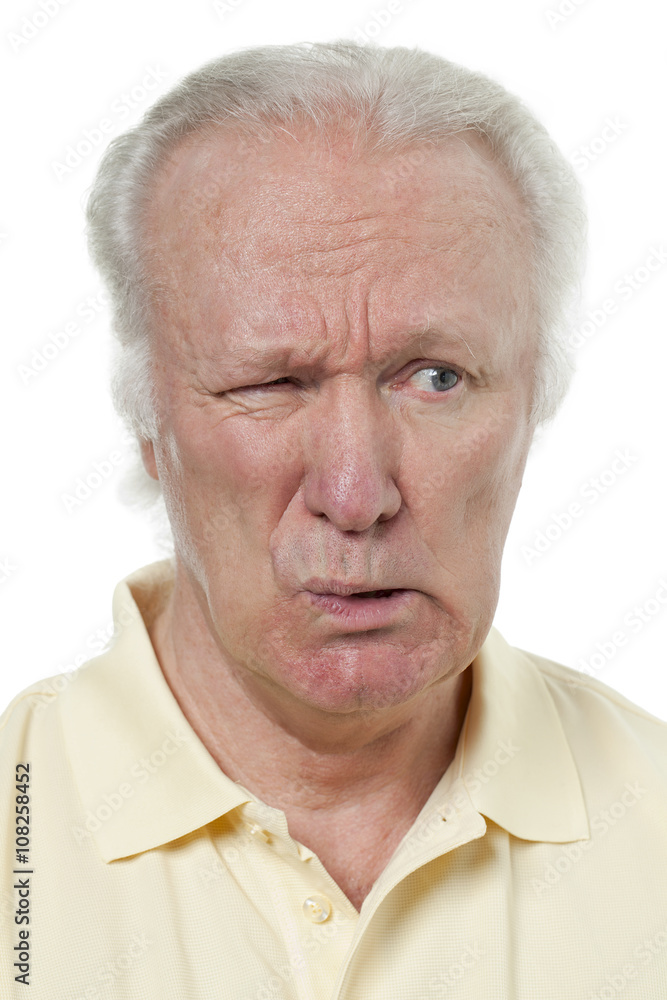 frowning old man