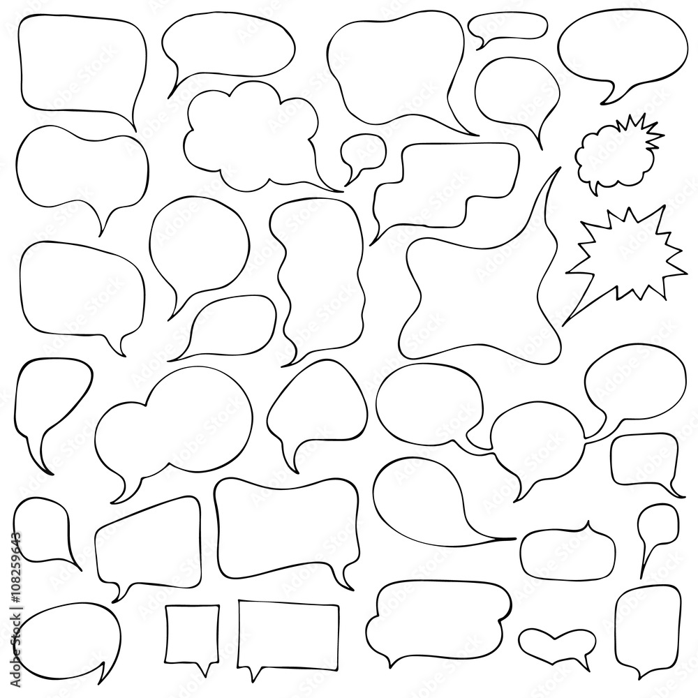 Speech bubbles set Speech bubbles set