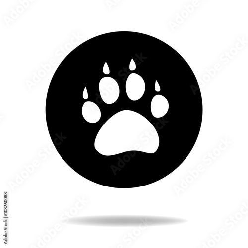 Animal dog paw black and wh...