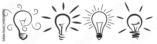 Logo of electric bulbs. 