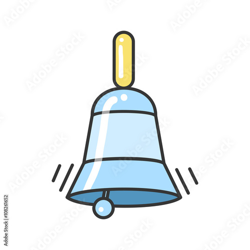 Blue Bell Vector Icon, illustration for your project