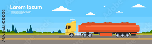 Truck Car On Road Cargo Shipping Delivery