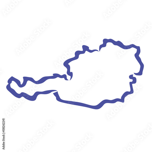 Carte Autriche, contours