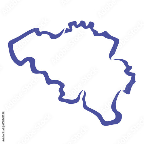 Carte Belgique, contours