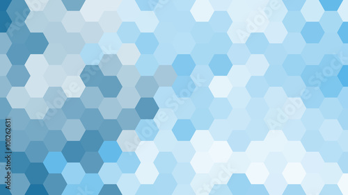 Fotografia Pastel blue geometric hexagon pattern without contour.