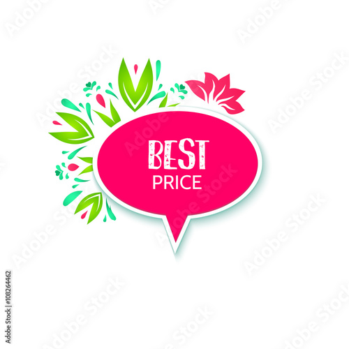 Best Price with floral elements photo